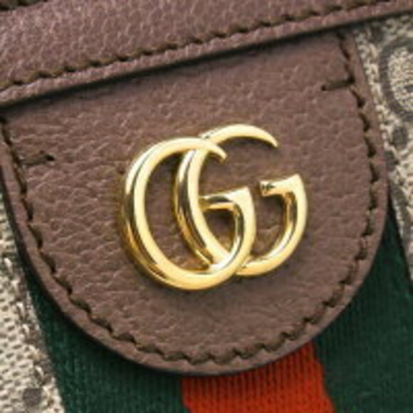 Gucci Ophidia GG Supreme Tote Bag Handbag Beige Ebony Brown Green Red - Picture 6 of 6